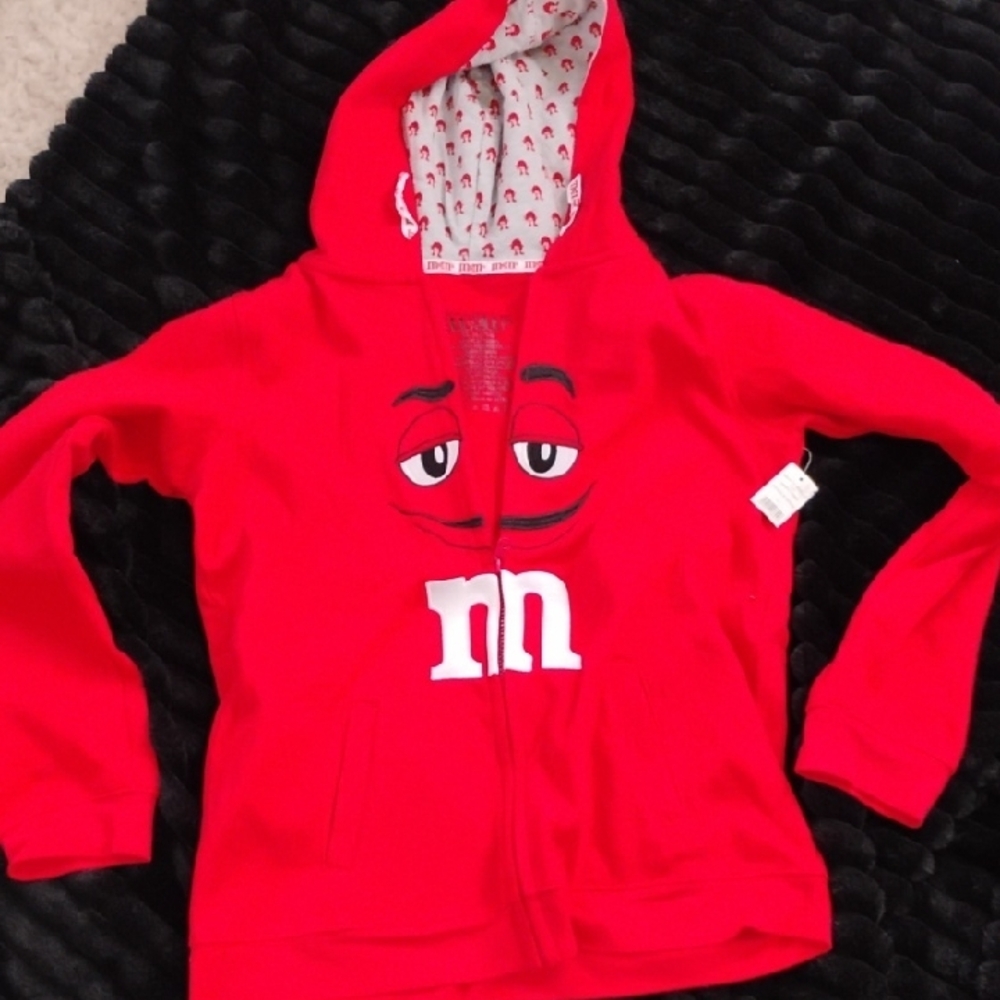 M&M'S Red Character Eyes Hoodie Sweatshirt